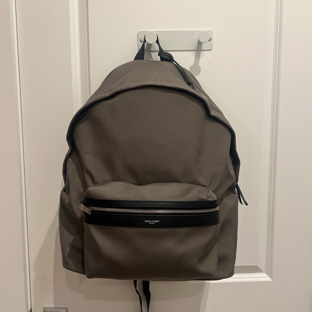 Brown and Black Saint Laurent Backpack